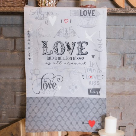 Ethel towel Love 40x67 cm, 100% cotton, sarzha 190 g/m2-7