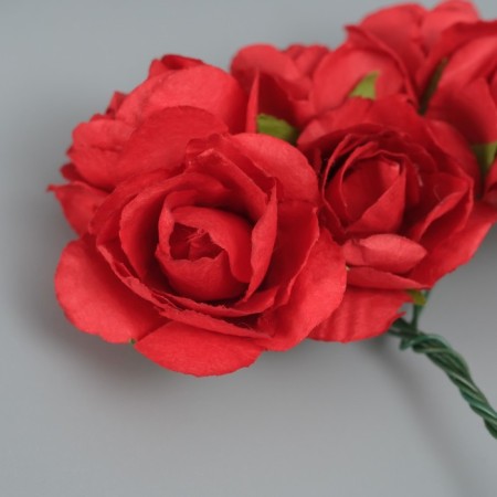 Decorative flower for creativity "Rose" red-2