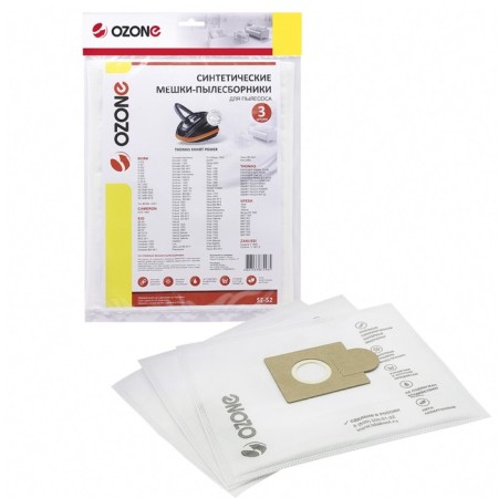 SE-52 Ozone Semlines synthetic for a vacuum cleaner, 3 pcs