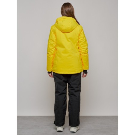 Ski suit female, size 42, yellow color-3