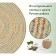 Eco -river jute round, size 80x80 cm, multi -color color