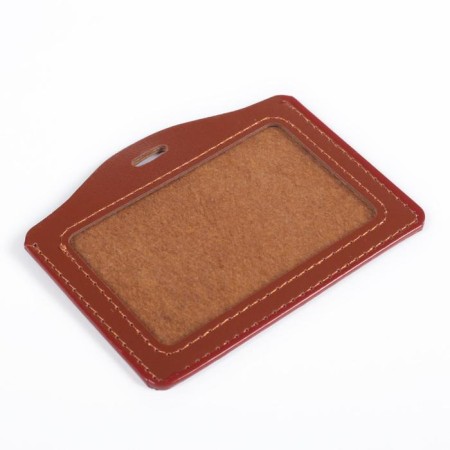 Badge-carman horizontal, (100 x 70 mm), PVC, brown-1