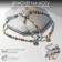 Bracelet on the leg "shells" two rows, color, 23.3 cm