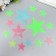Sticker phosphorus plastic "Stars of different sizes" set 14 pcs 17x12 cm