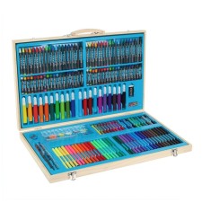 Drawing for drawing in a wooden suitcase