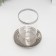 Ceramics candlestick, glass for 1 candle "Moro" d = 8 cm silver 12x12x17.2 cm