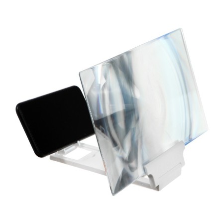 Value glass for the phone Luazon, 12 ", TV effect, folding, white