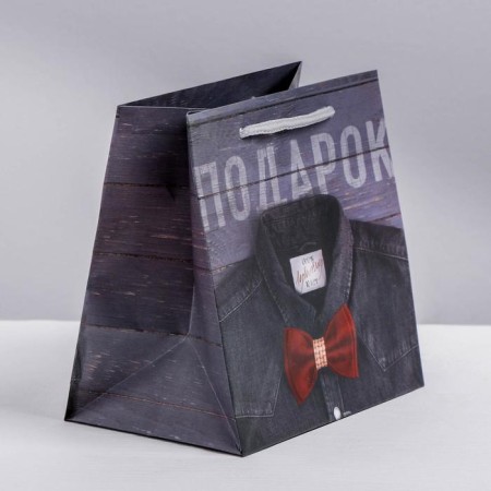 Gift Laminated Square, packaging, “Male style”, 14 x 14 x 9 cm-2