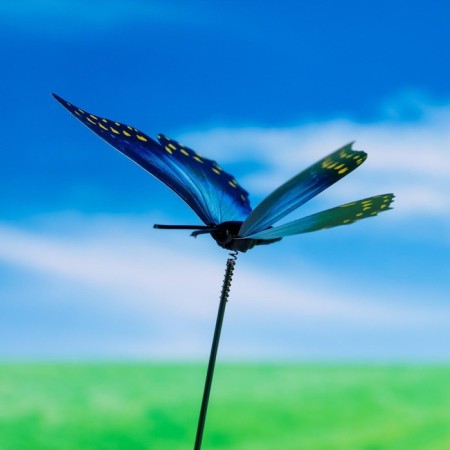 Plug "butterfly vailet" 7x8cm/25cm, set 10pcs, mix-3
