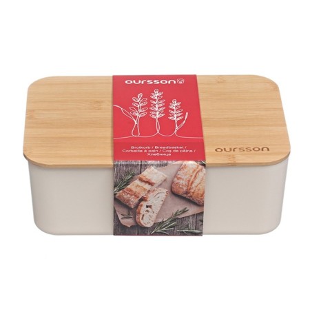 Oursson Skandi Bread, with a cutting board, size 29.6x19.6x11 cm, ivory color-4