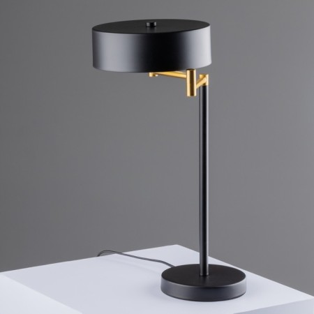 Freya FR4008TL-02BBS IZZA, 390x490 mm desktop lamp, E14, 2x60W, black color and brass-4