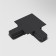 Connector L-shaped for the built-in track system Technical TRA002CL-11B, 9.5x9.5x2 cm, black color