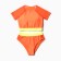 Separate Minaku swimsuit with closed shoulders, orange color, size 46