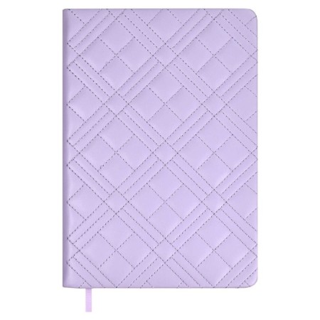 Leduced A5 Diary, 164 Escalada sheets, fingered binding with foam, artificial leather "Laika", glassy line, cream offset 70 g/m², lilac