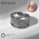 The ring “minimal” separation, white color in silver, dimensionless
