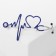 Brooch "Stetoscope" Cardiogram, blue color in silver