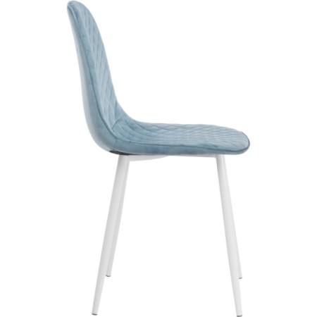 Capri Metal/velor, white/blue 44x52x86 cm stool-3
