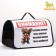 Bag - Frame Animal Carriage, 50 x 25 x 28 cm white with a dog