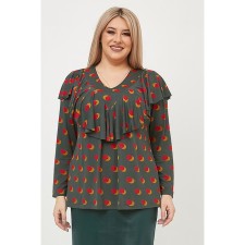 Women's tunic, size 52, green color