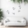 Decoration wall -mounted, gypsum panel "birds" 5 pcs, white with black wings