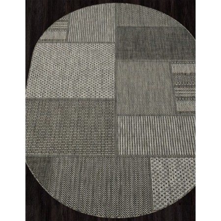 Oval Merinos Kair, size 100x200 cm, Gray color-1
