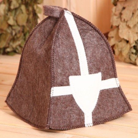 Gift set 4 objects of brown "Crusader" (hat, rug, mitten, slippers)-2