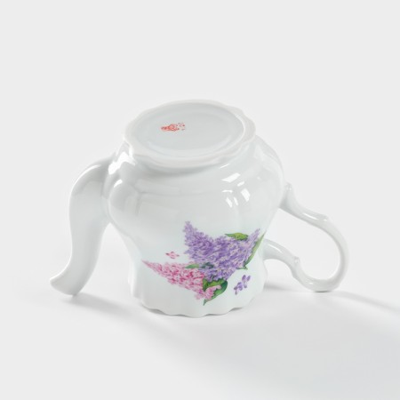 Lilac kettle, 800 ml, white color-4