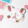 Set of children's "chosen" 3 subjects: clips, bracelet, ring, strawberries, colored