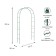 Sadovaya arch, collapsible, 240 × 125 × 36.5 cm, metal, green, Greengo