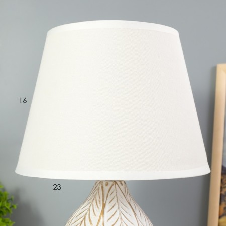 Table lamp 38047/1 E14 40W white with a golden patina 23x23x32 cm-5