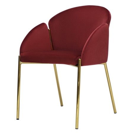Raspy chair, 555 × 570 × 780 mm, velor, burgundy color-1