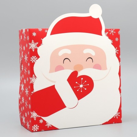Folding box "Grandfather Frost", 25 x 25 x 10 cm, new year-1