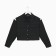 Women's shirt shortened with cuts Mist: Denim R.46, Black
