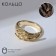Ring "Wing" feathers, color gold, dimensionless