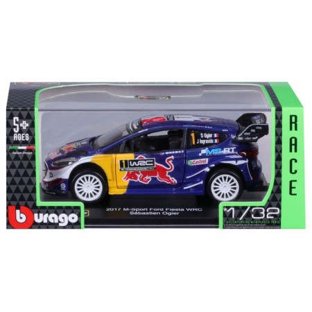 Racing machine BBURAGO 2017 M-Sport Ford Fiesta WRC, Die-Cast, 1:32, Blue color-10