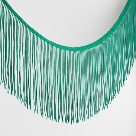 Decorative braid "Furrm", 15 cm, 5 ± 0.5 m, emerald color