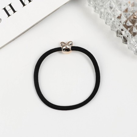 Hair gum "Devi" Bunny, 5 cm, black