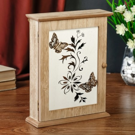 Keywood tree 6 hooks "Blobo on the flower" 25.5x6.5x20.5 cm-1
