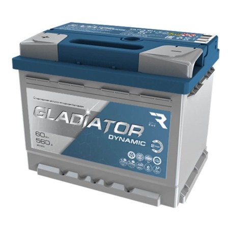 Gladiator Dynamic 60 A/h battery, direct polarity, cone