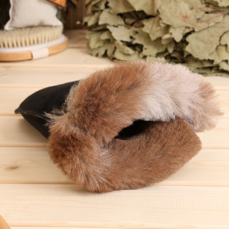 Mitten Bath of Sheepskin, black-2