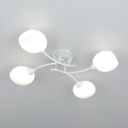 Ceiling chandelier Citilux "Florida" CL148140, 65.5x51x14.5 cm, 4x60W, E14, white color-5