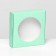 Gift box team with a window, green, 11.5 x 11.5 x 3 cm