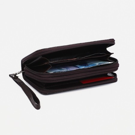 Women's wallet on lightning, brown color-2