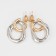Earrings Metal "Chain" semicircle, link, color gold with silver
