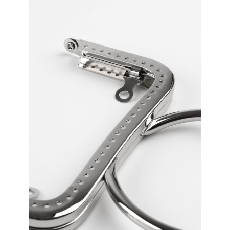 Farmire is sewn, 12.5 × 7.5 cm, with a handle d = 7.5 × 9 cm, silver color-3