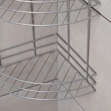 Angular shelf 2-tier, 20 × 20 × 29 cm, chromium color-2