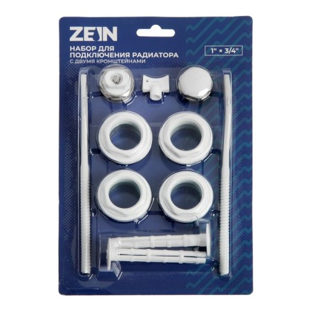 Set for connecting the radiator Zein, 1 "x 3/4", with two brackets
