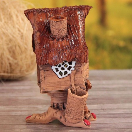 Aroma lamp house "Lapulya", 16 cm, handmade, mix-3