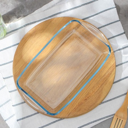 Rectangular shape for baking and baking of Borcam heat -resistant glass, 2 l-2