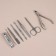 Manicure set "Metallic", 8 items, in a case, bronze color